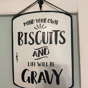 Charming Black and White Wall Sign